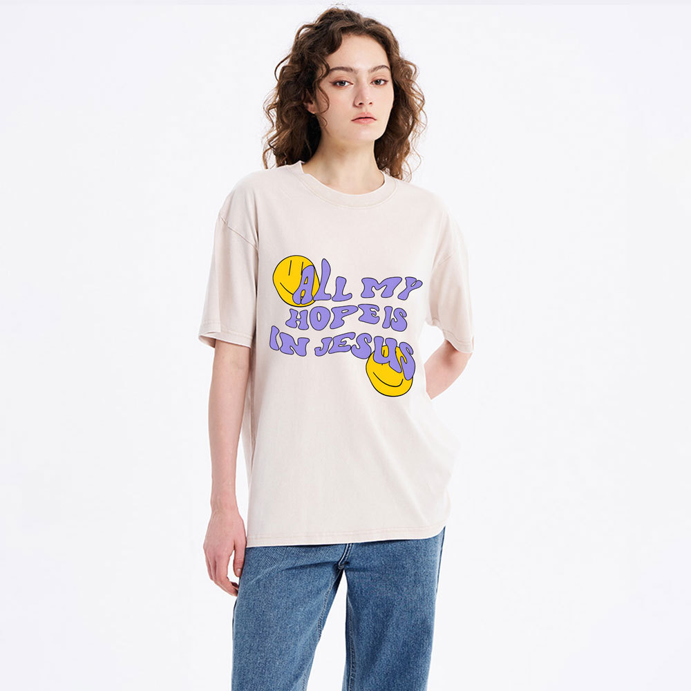 All My Hope Is In Jesus Christian Washed T-Shirt