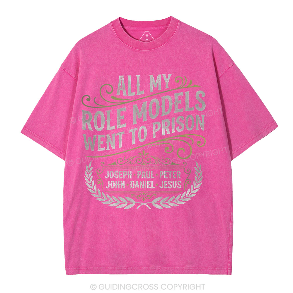 All My Role Models Went To Prison Christian Washed T-Shirt