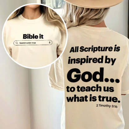 All Scripture Is In spired By God Christian Washed T-Shirt