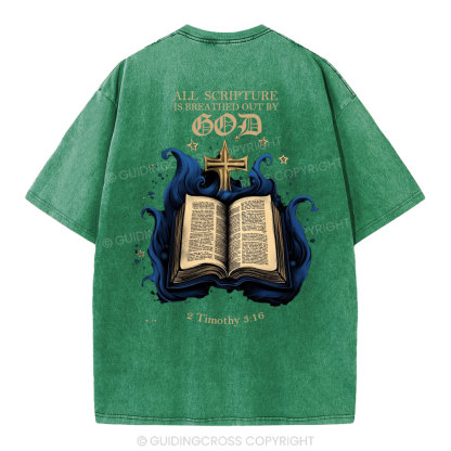 All Scripture is God Christian Washed T-Shirt