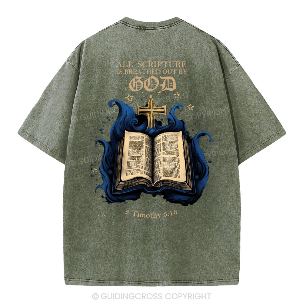 All Scripture is God Christian Washed T-Shirt
