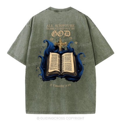 All Scripture is God Christian Washed T-Shirt