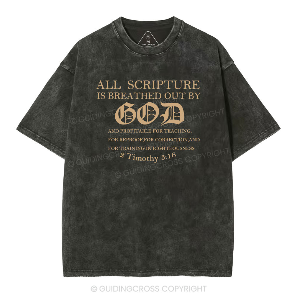 All Scripture is God Christian Washed T-Shirt