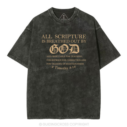 All Scripture is God Christian Washed T-Shirt