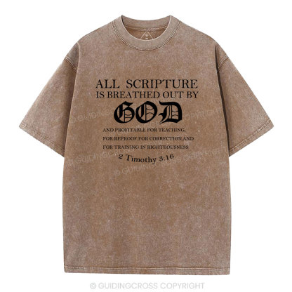 All Scripture is God Christian Washed T-Shirt