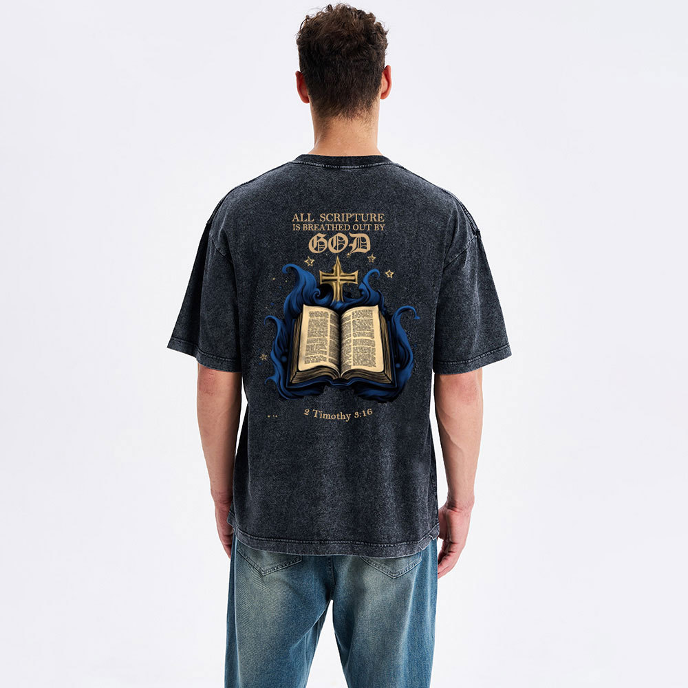 All Scripture is God Christian Washed T-Shirt