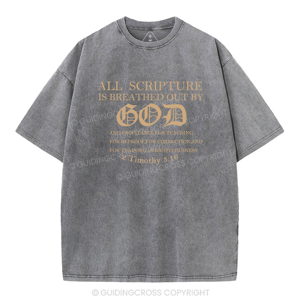 All Scripture is God Christian Washed T-Shirt