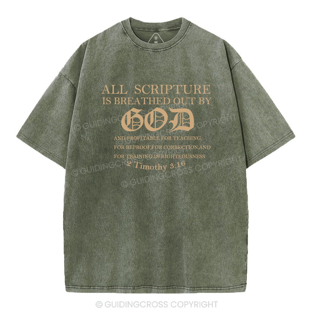 All Scripture is God Christian Washed T-Shirt