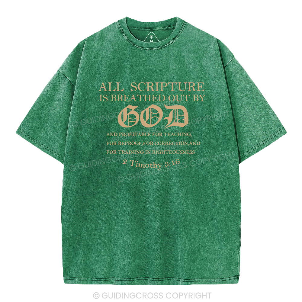 All Scripture is God Christian Washed T-Shirt