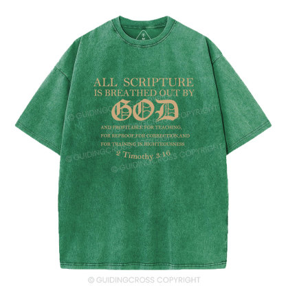 All Scripture is God Christian Washed T-Shirt