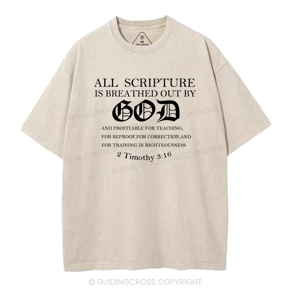 All Scripture is God Christian Washed T-Shirt
