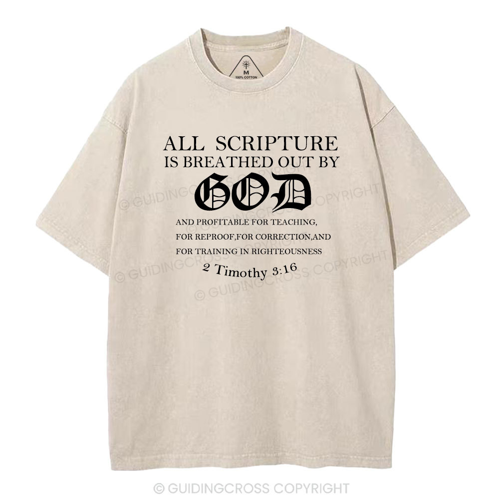 All Scripture is God Christian Washed T-Shirt