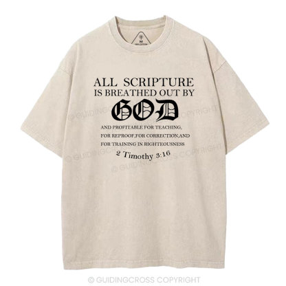 All Scripture is God Christian Washed T-Shirt