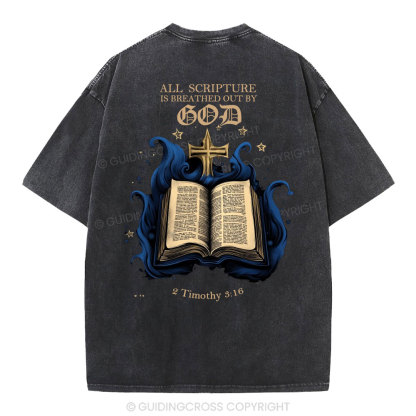 All Scripture is God Christian Washed T-Shirt