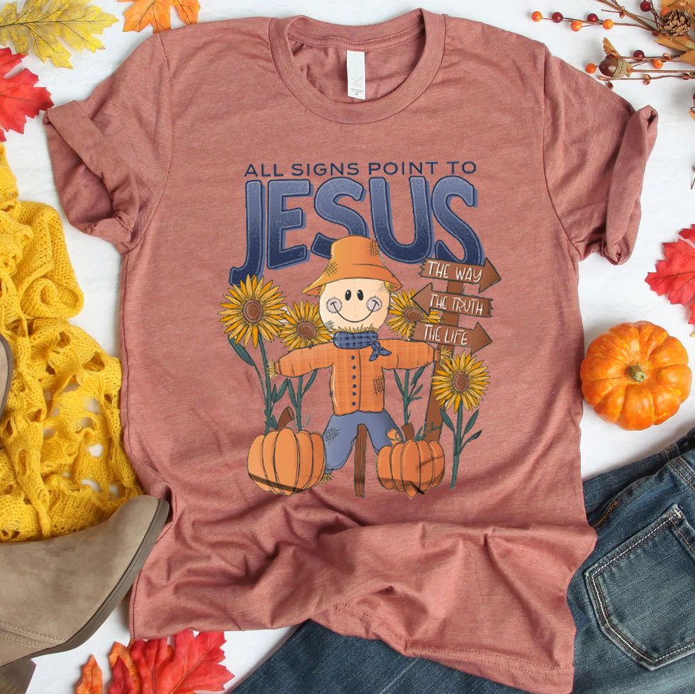 All Signs Point To Jesus Christian T-Shirt
