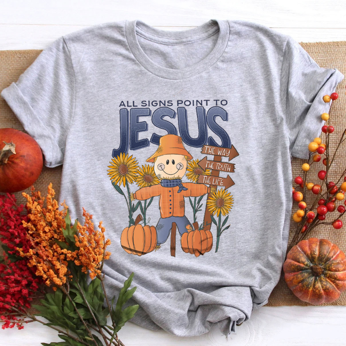 All Signs Point To Jesus Christian T-Shirt