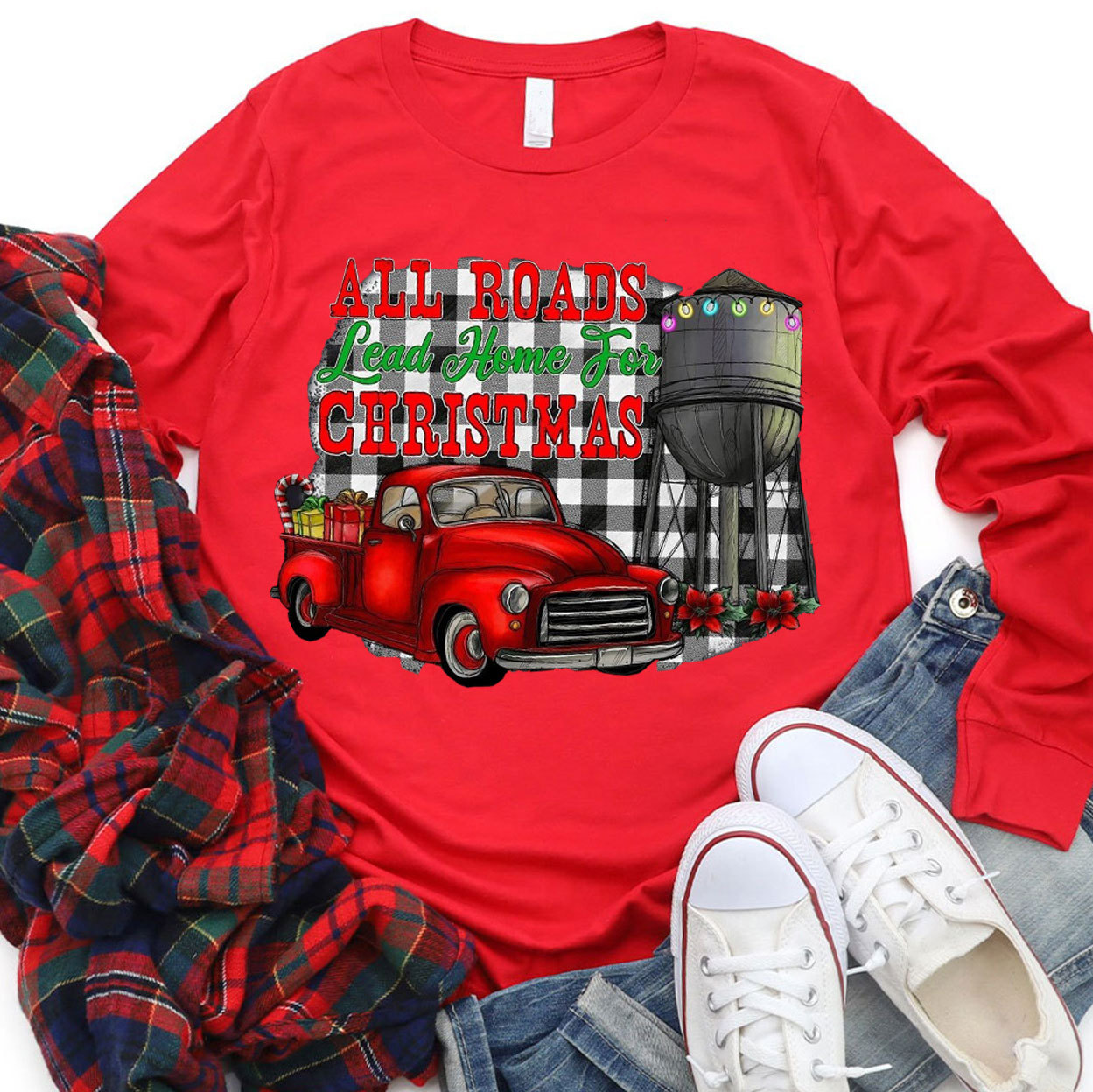 All The Road Lead To The Home Christmas Christian T-Shirt