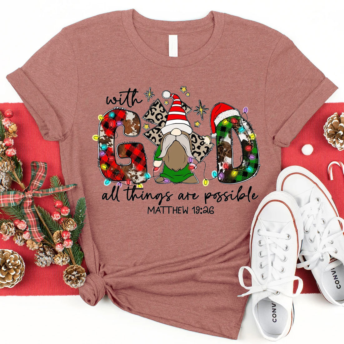 All Things Are Possible Matthew 1926 Christian T-Shirt