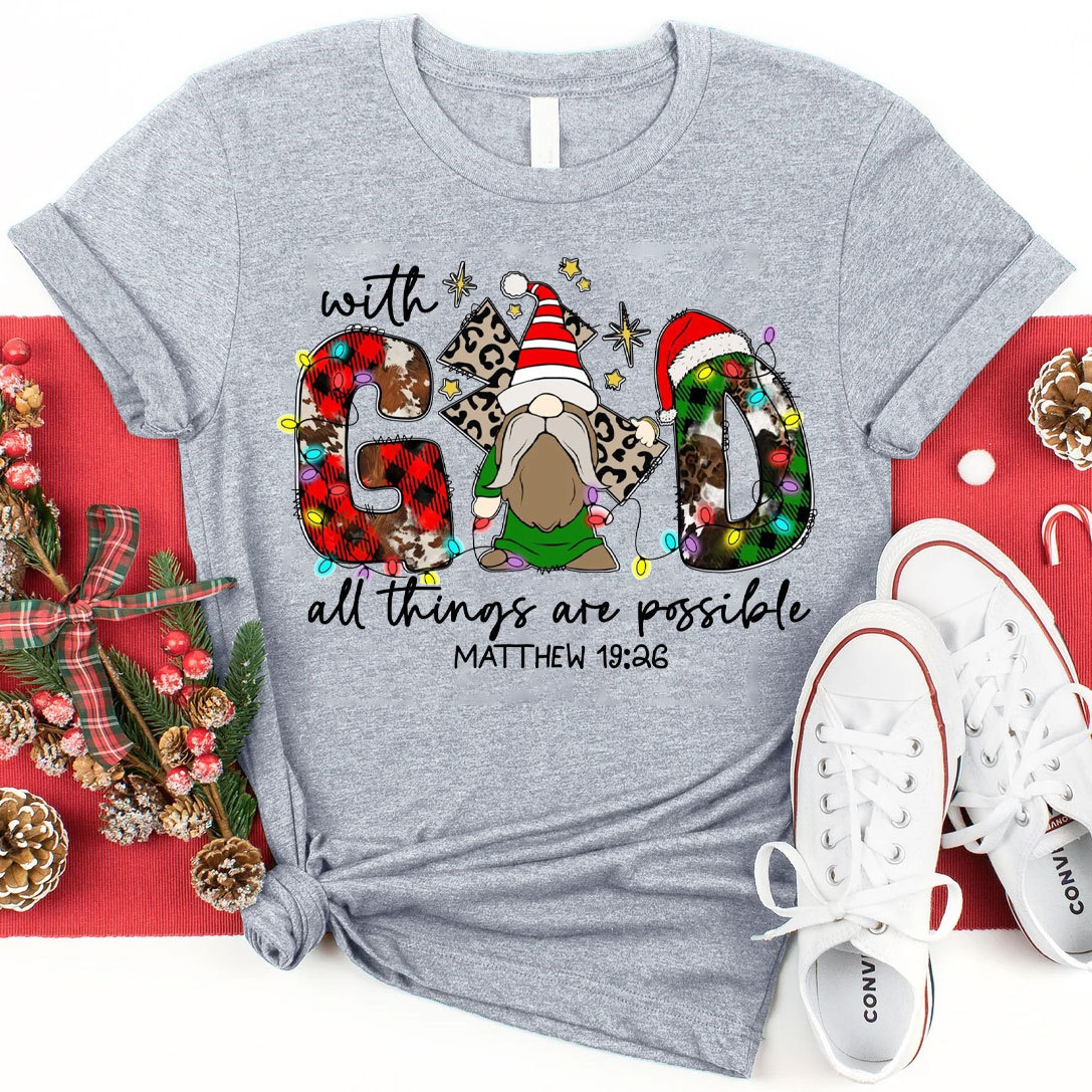 All Things Are Possible Matthew 1926 Christian T-Shirt