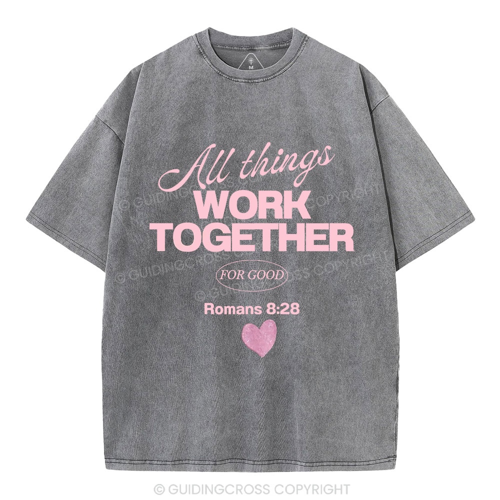All Things Work Together For Good Christian Washed T-Shirt