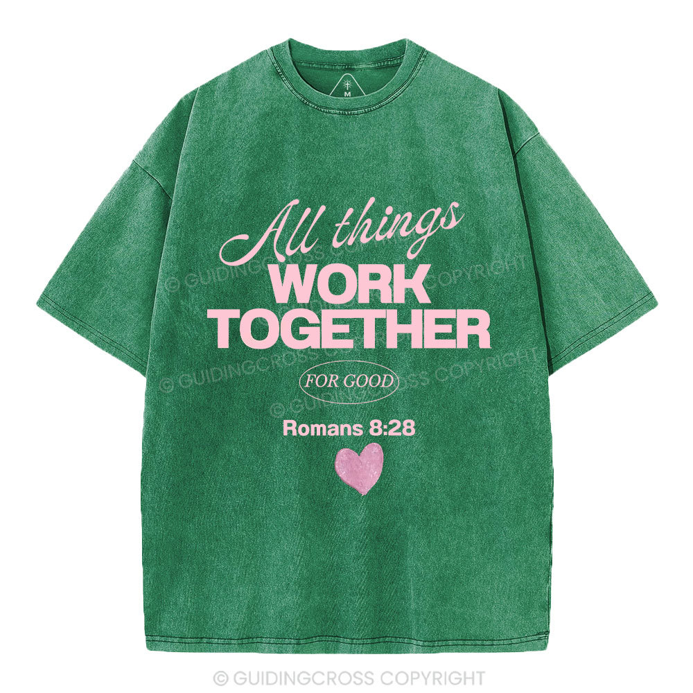 All Things Work Together For Good Christian Washed T-Shirt