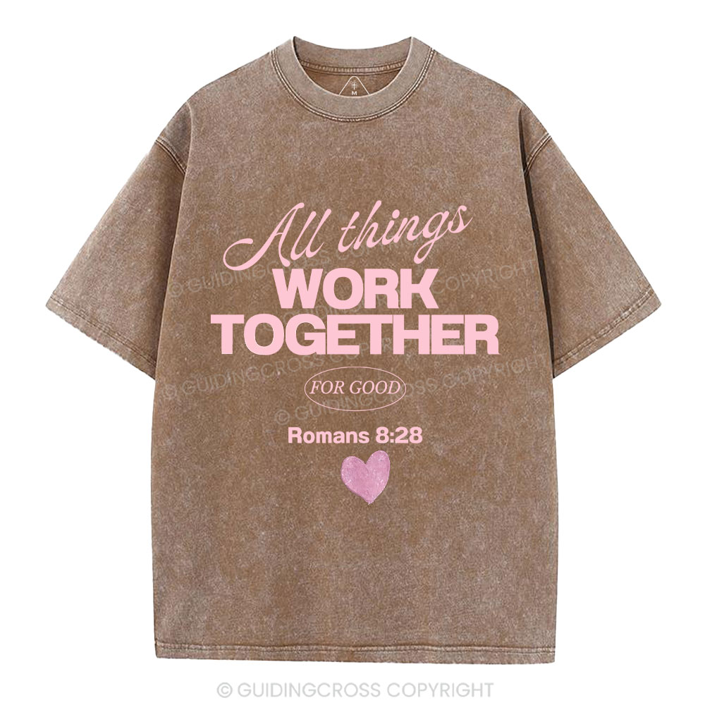 All Things Work Together For Good Christian Washed T-Shirt