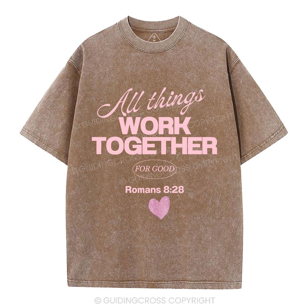 All Things Work Together For Good Christian Washed T-Shirt