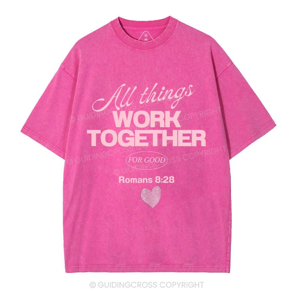 All Things Work Together For Good Christian Washed T-Shirt