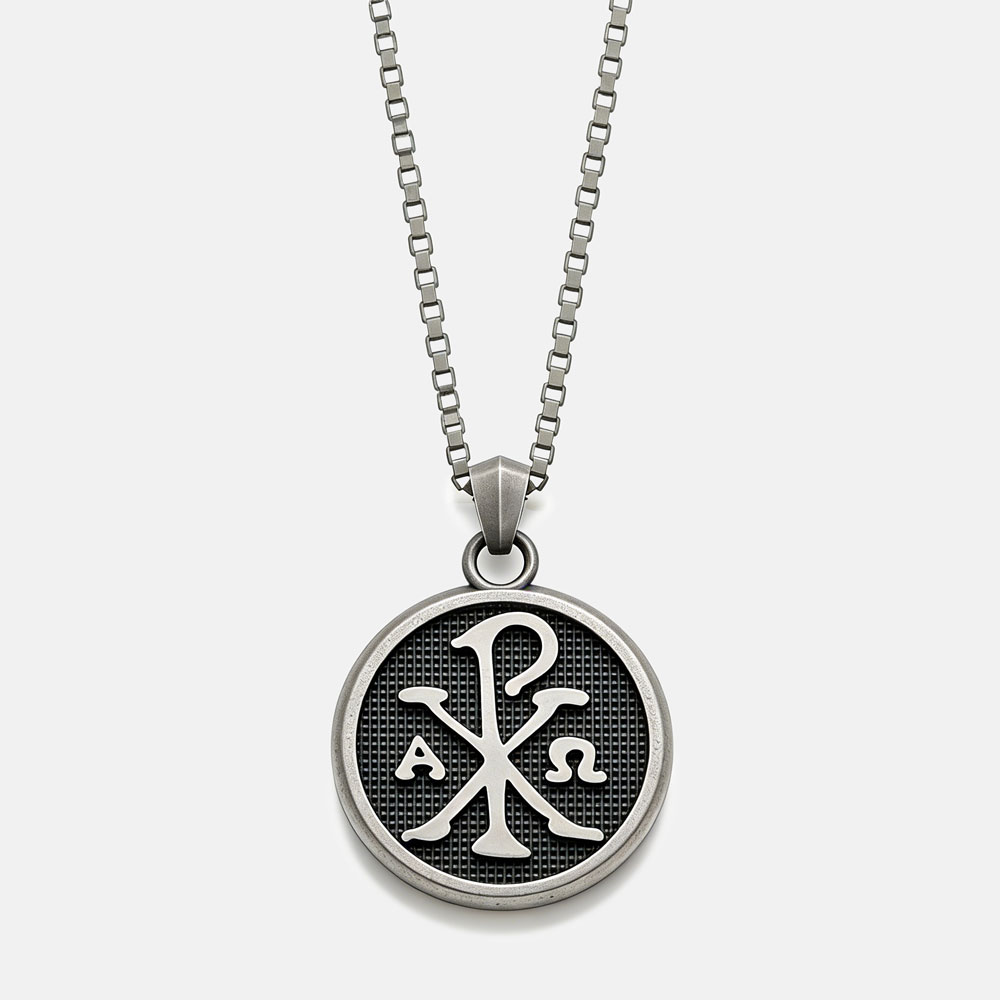 Alpha And Omega Christian 925 Sterling Silver Necklace