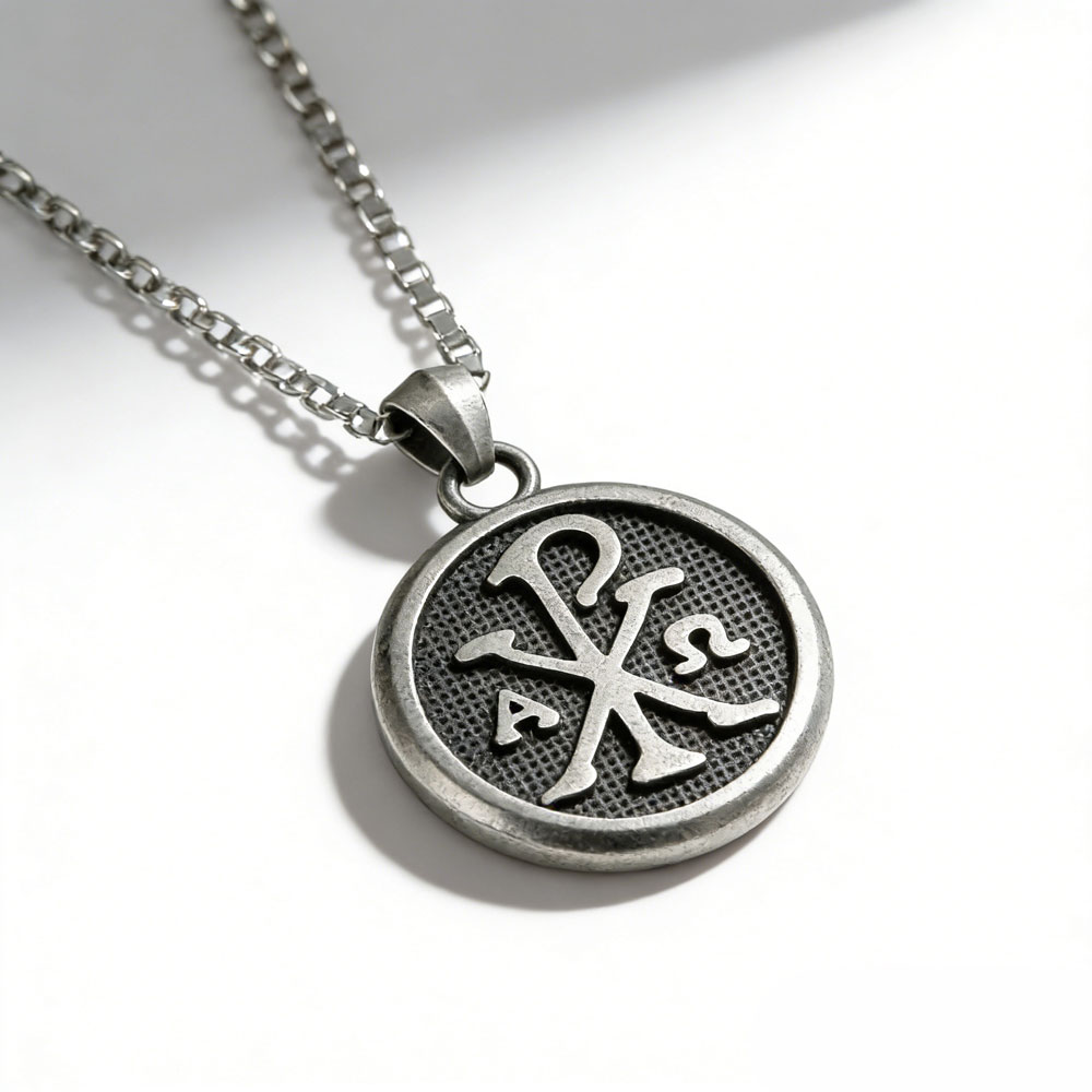 Alpha And Omega Christian 925 Sterling Silver Necklace