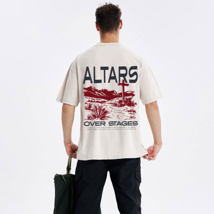 Altars Over Stages Christian Washed T-Shirt