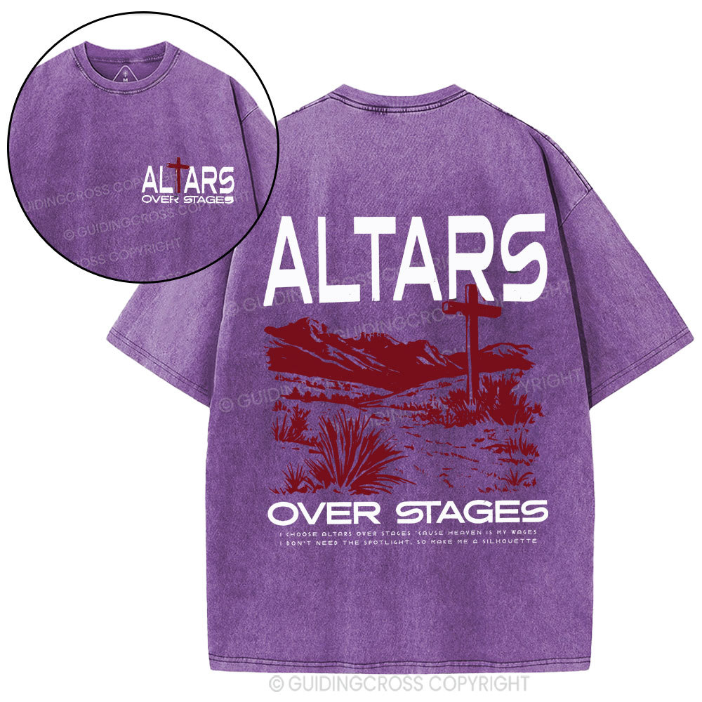 Altars Over Stages Christian Washed T-Shirt