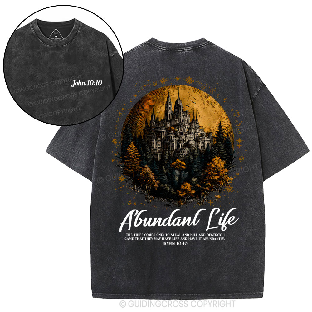 Alundant Life Christian Washed T-Shirt