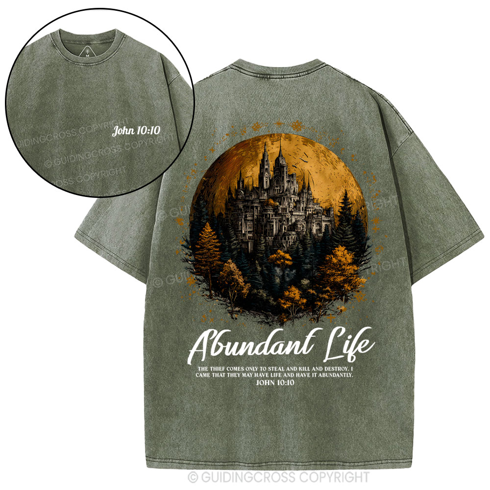 Alundant Life Christian Washed T-Shirt