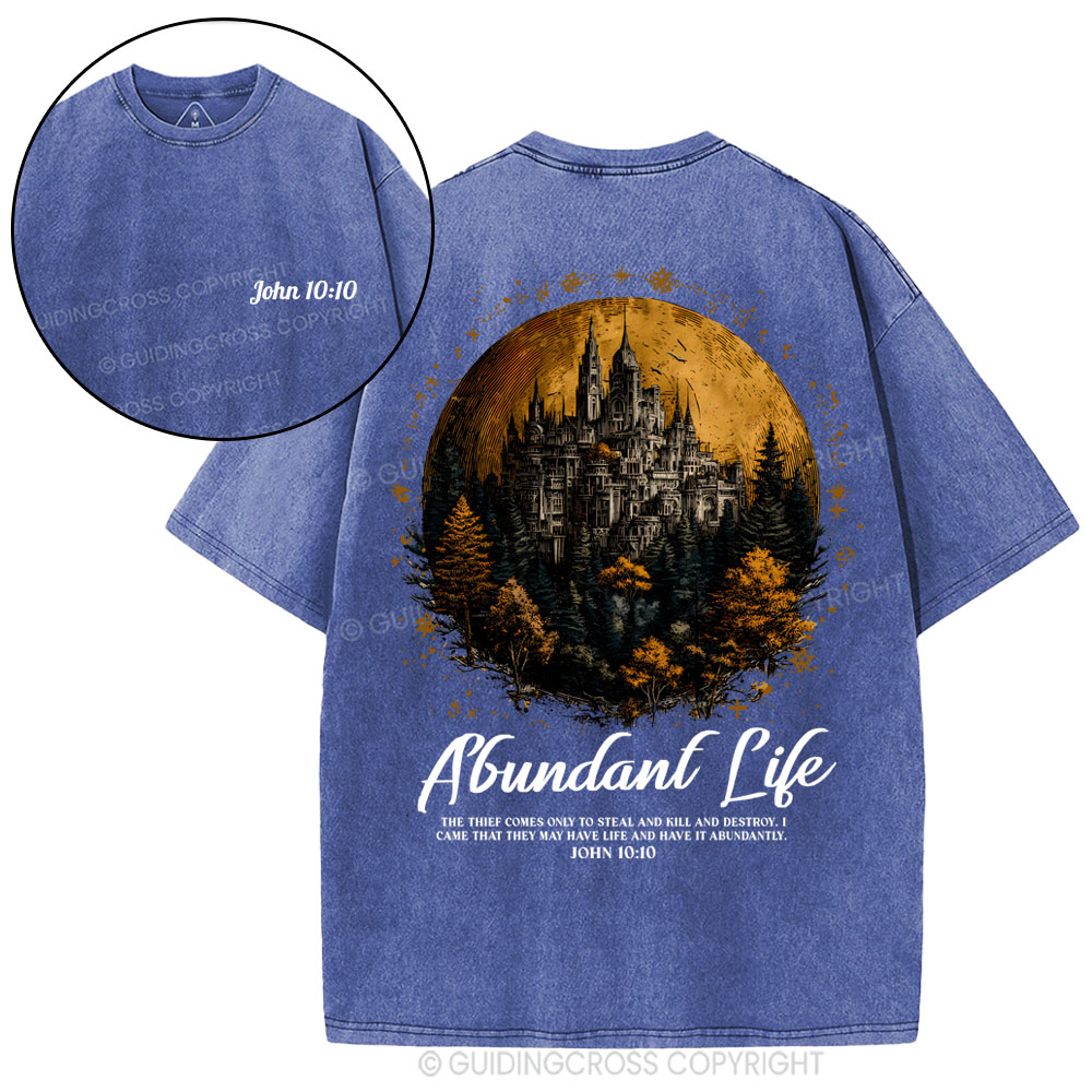 Alundant Life Christian Washed T-Shirt