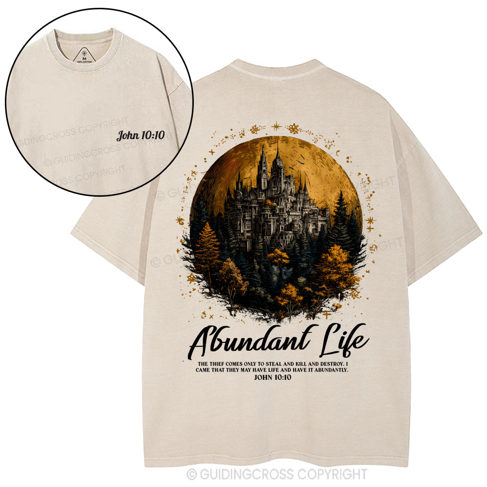 Alundant Life Christian Washed T-Shirt