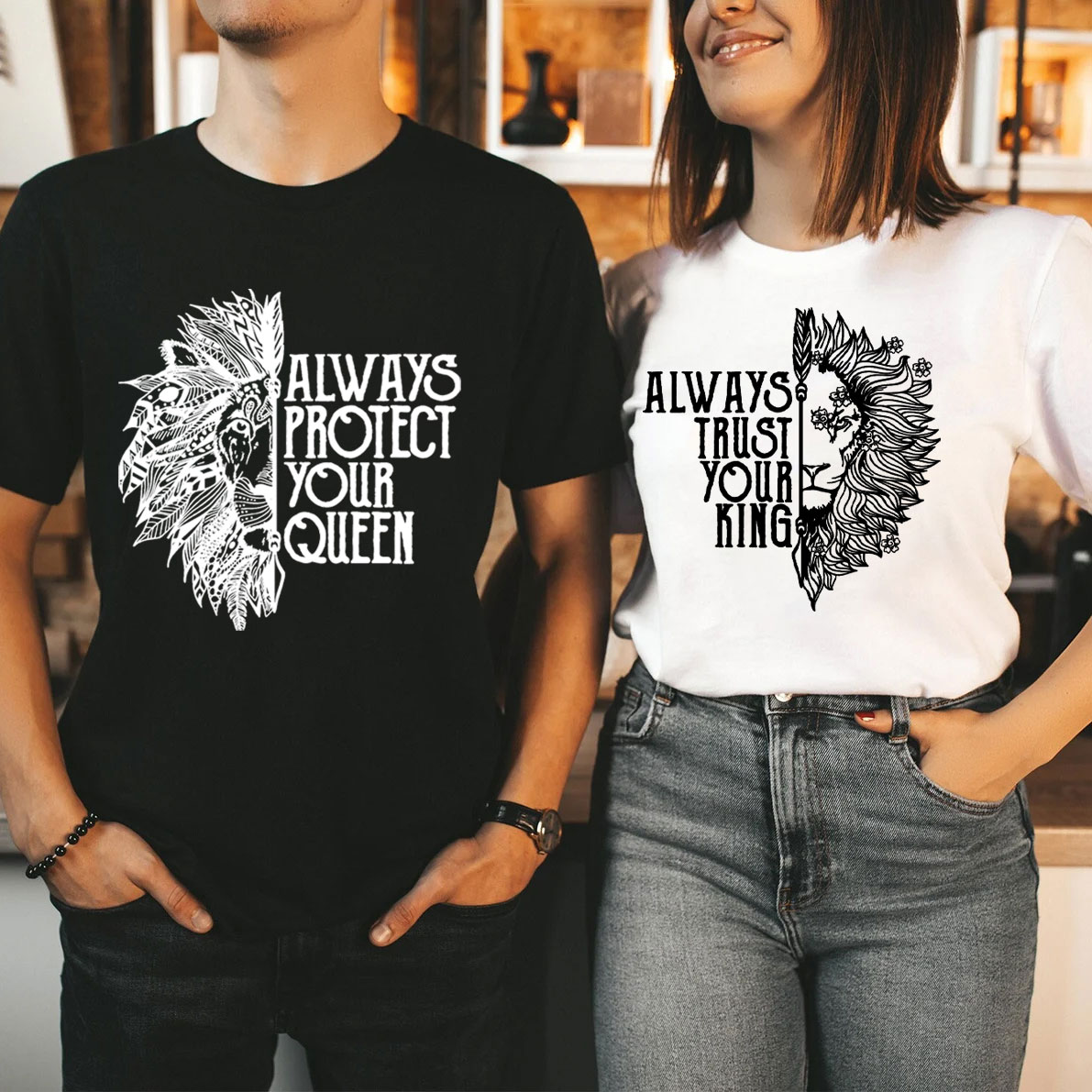 Always Trust Your King Christian Couple T-Shirt