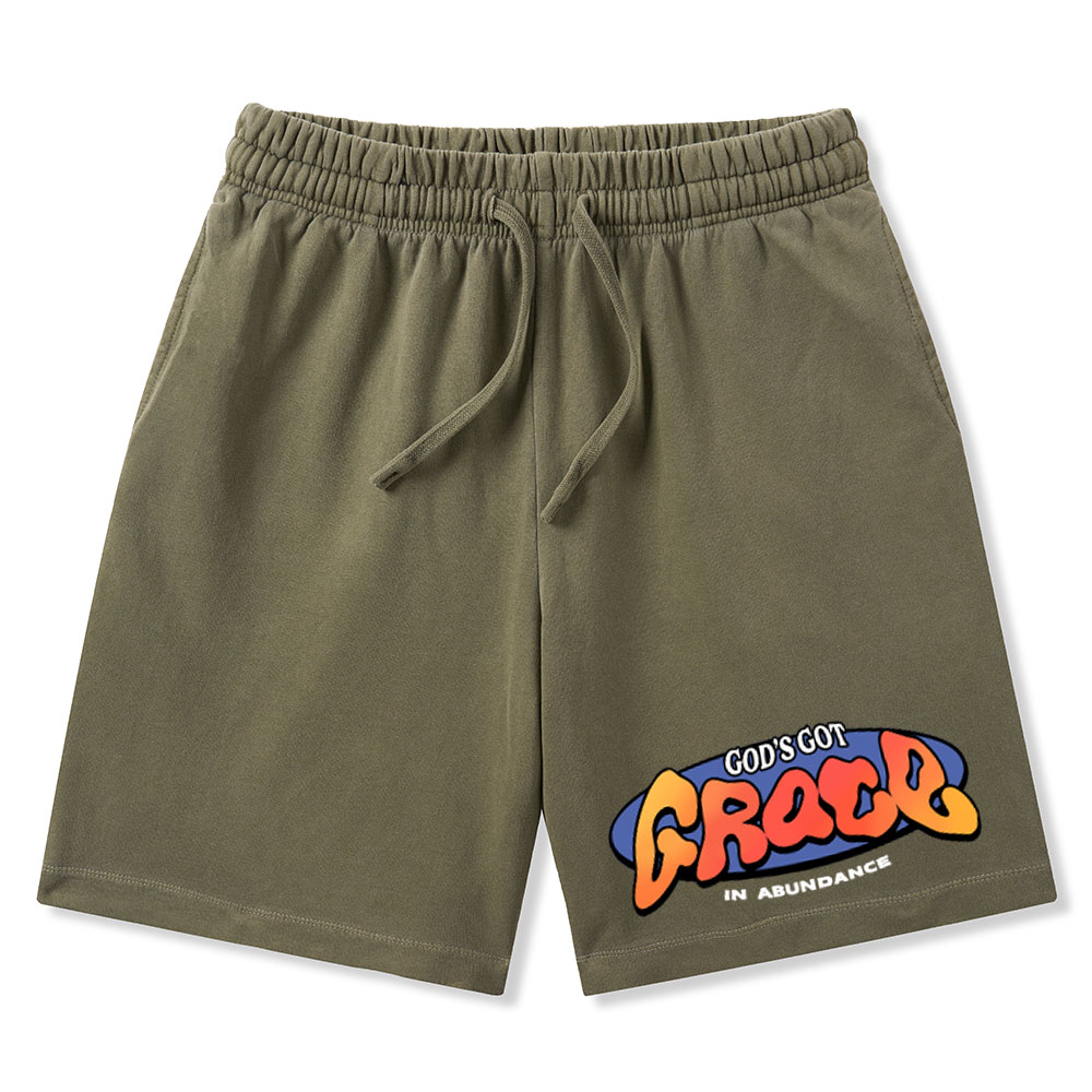 Amazing Grace Christian Washed Shorts