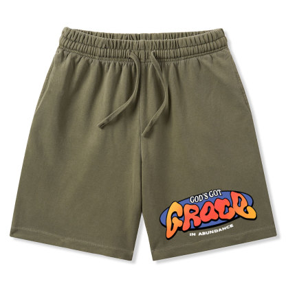 Amazing Grace Christian Washed Shorts