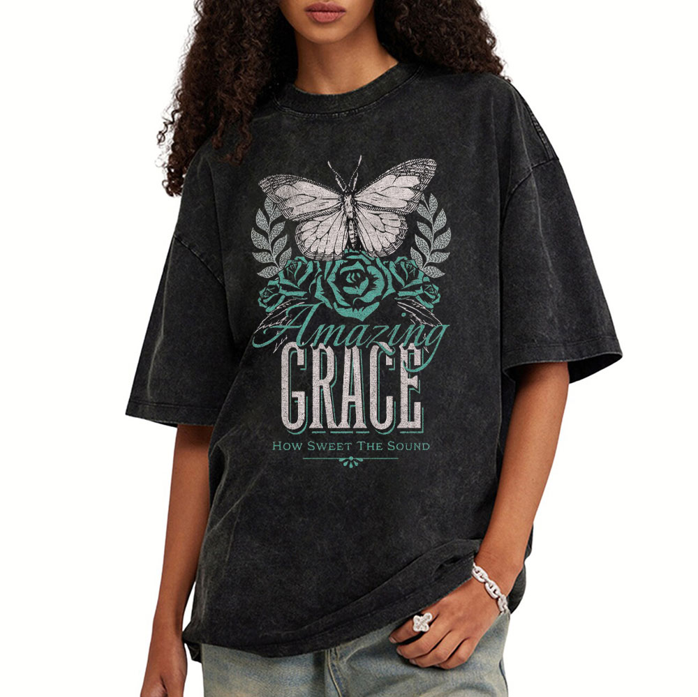 Amazing Grace Christian Washed T-Shirt