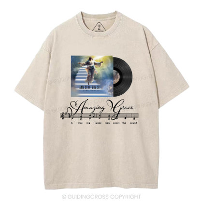 Amazing Grace Christian Washed T-Shirt