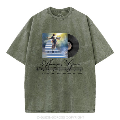 Amazing Grace Christian Washed T-Shirt