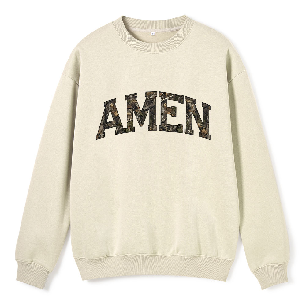 Amen Camouflage Christian Fleece Sweatshirt 