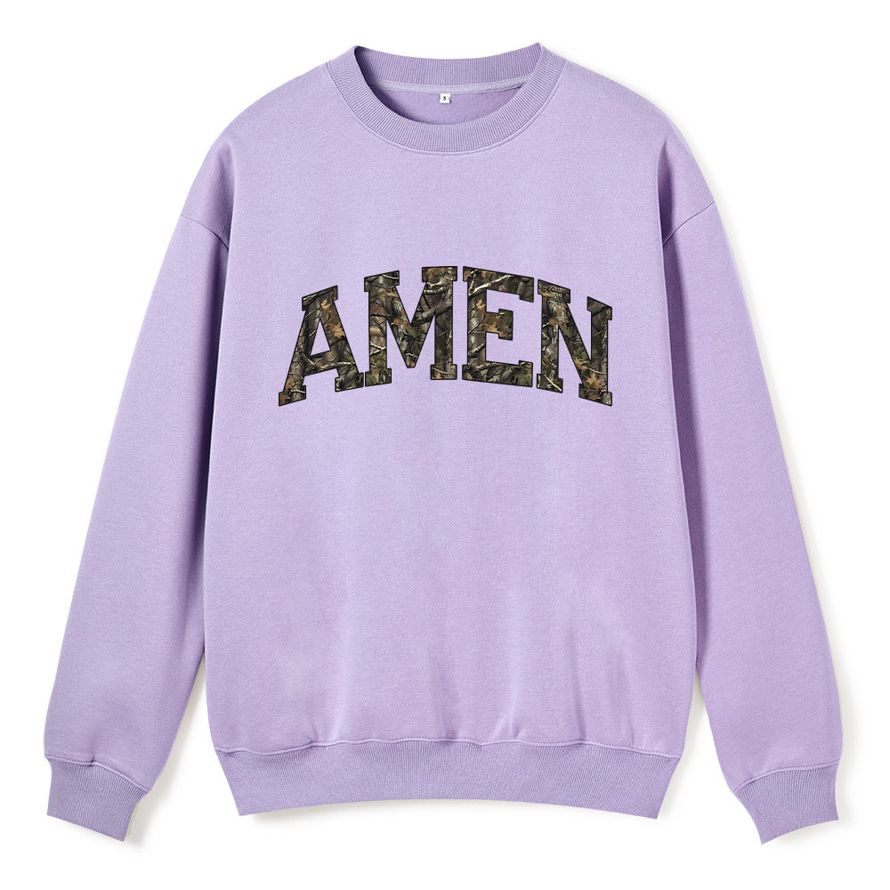 Amen Camouflage Christian Fleece Sweatshirt 