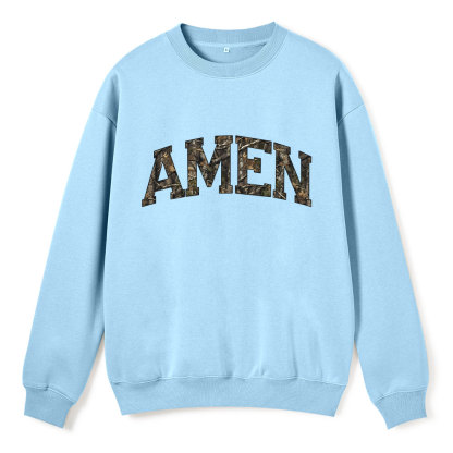 Amen Camouflage Christian Fleece Sweatshirt 