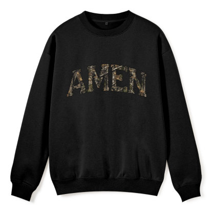 Amen Camouflage Christian Fleece Sweatshirt 