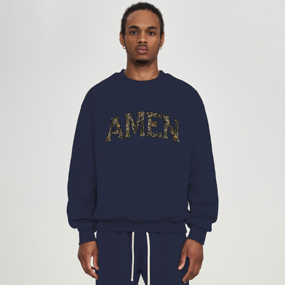 Amen Camouflage Christian Fleece Sweatshirt 