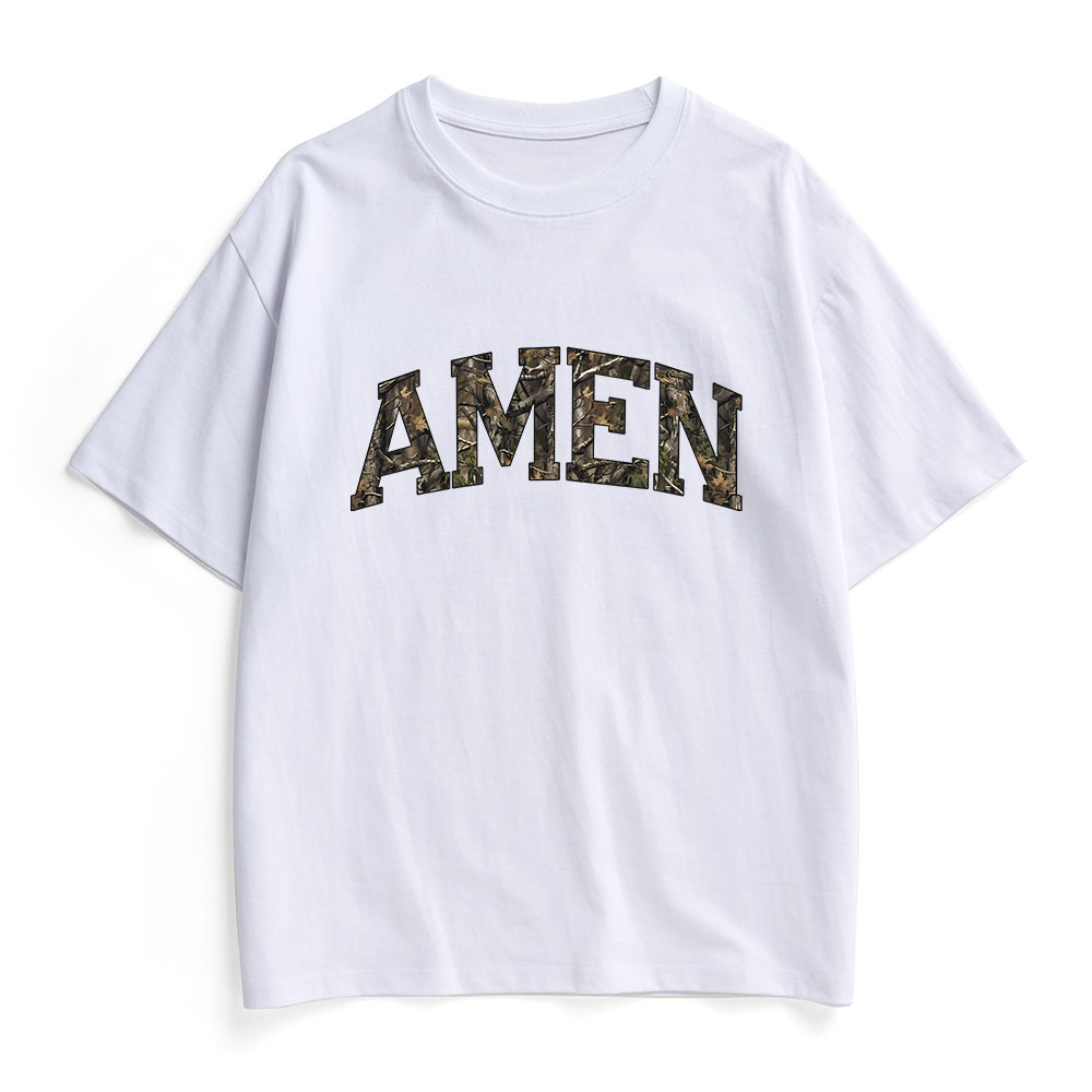 Amen Camouflage Christian Heavy Cotton T-Shirt
