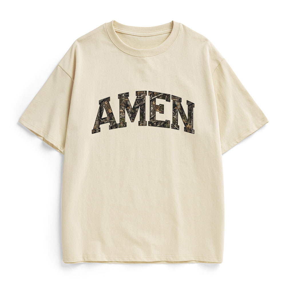 Amen Camouflage Christian Heavy Cotton T-Shirt