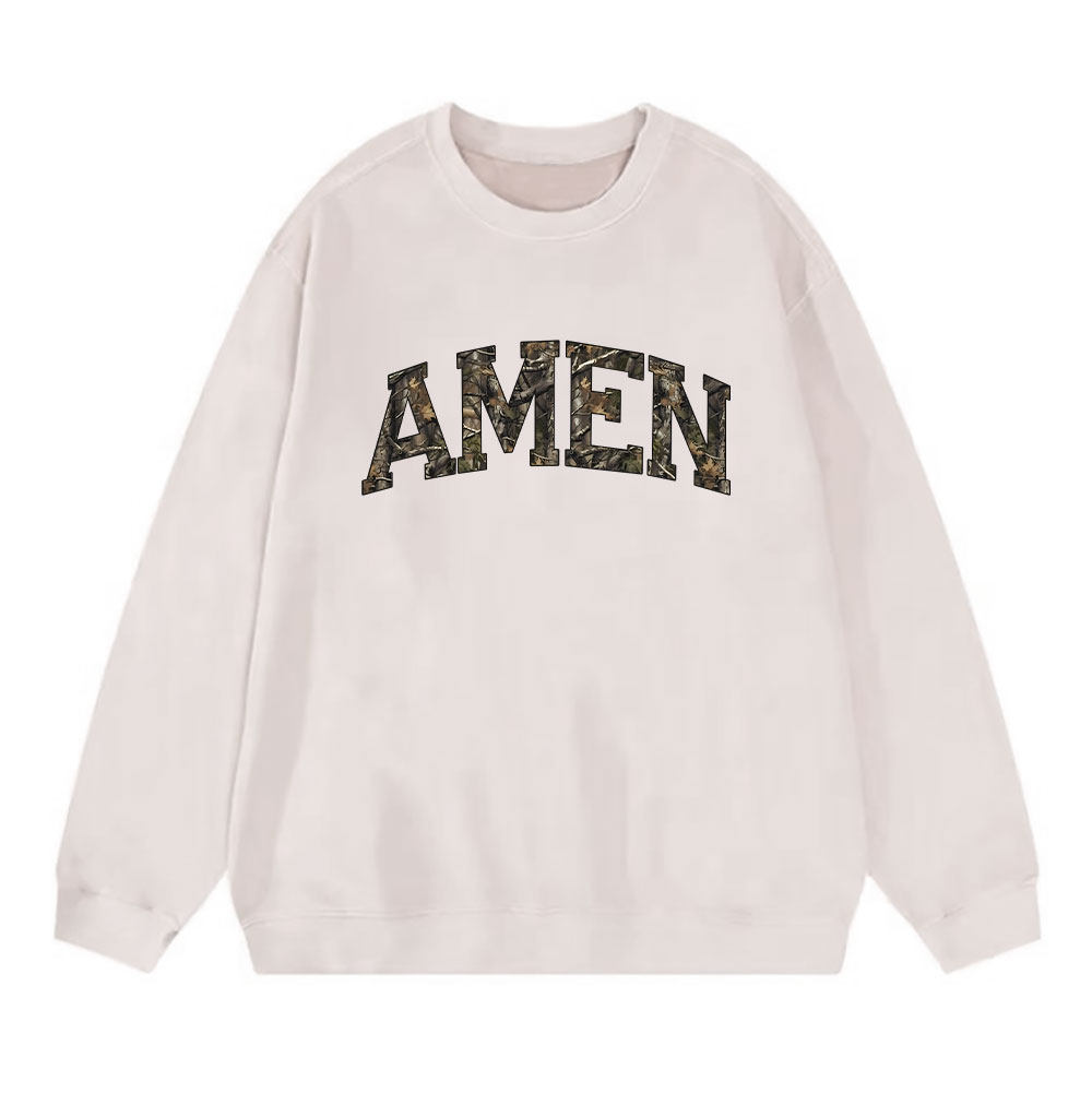 Amen Camouflage Christian Washed Sweatshirt